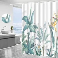 green plant shower curtain green leaves garden floral nature flower shower curtain tropical shower curtain for bathroom decor