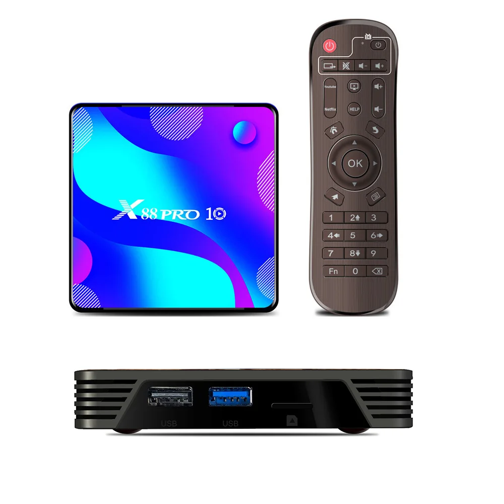 

2021 - X88 PRO 10 - 4K HD Android 8. 1 4G + 64G + BT + WIFI