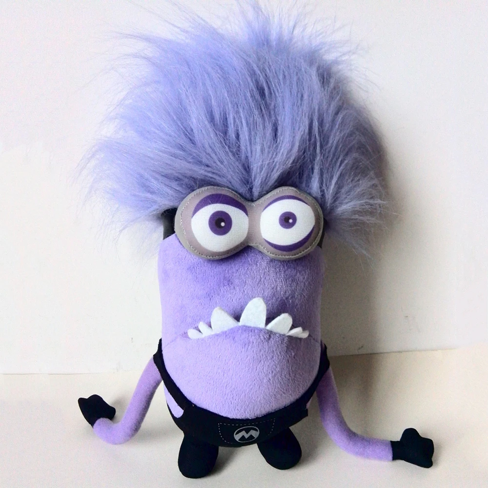 Cute Anime Peripheral Purple Little Yellow Man Plush Toy Cartoon Stuffed Doll Kawaii room decor Birthday Gift children
