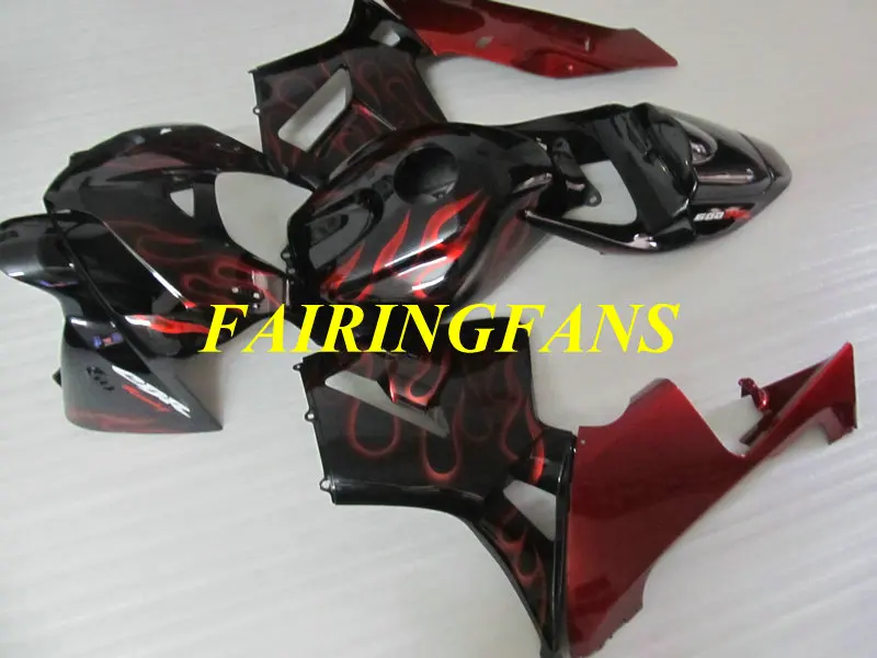 Набор обтекателей для HONDA CBR600RR F5 05 06 CBR 600 RR 600RR CBR600 2005 2006 Red Обтекатели с пламенем в