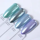 Разноцветные эффекты жемчужный пигмент пыль Волшебная зеркальная пудра Блеск неоновая оболочка хромированный дизайн ногтей маникюр художественный 2 г белый