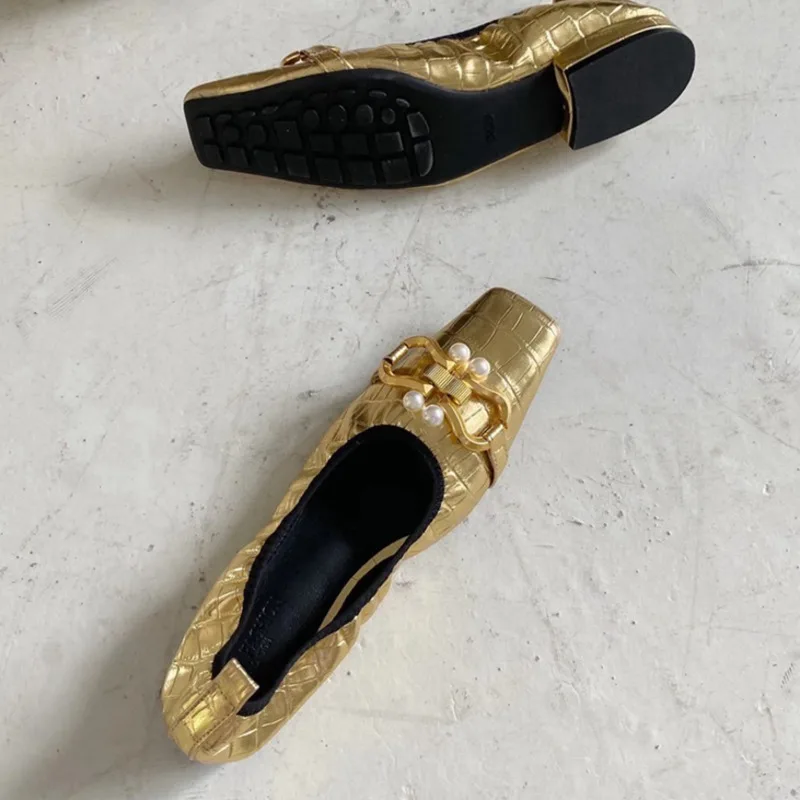 

Women's Flats 2021 Spring New Ladies Soft Bootom Flat Shoes Square Toe Ballerina Shallow Ballet Flat Loafer Leisure Female Shoes