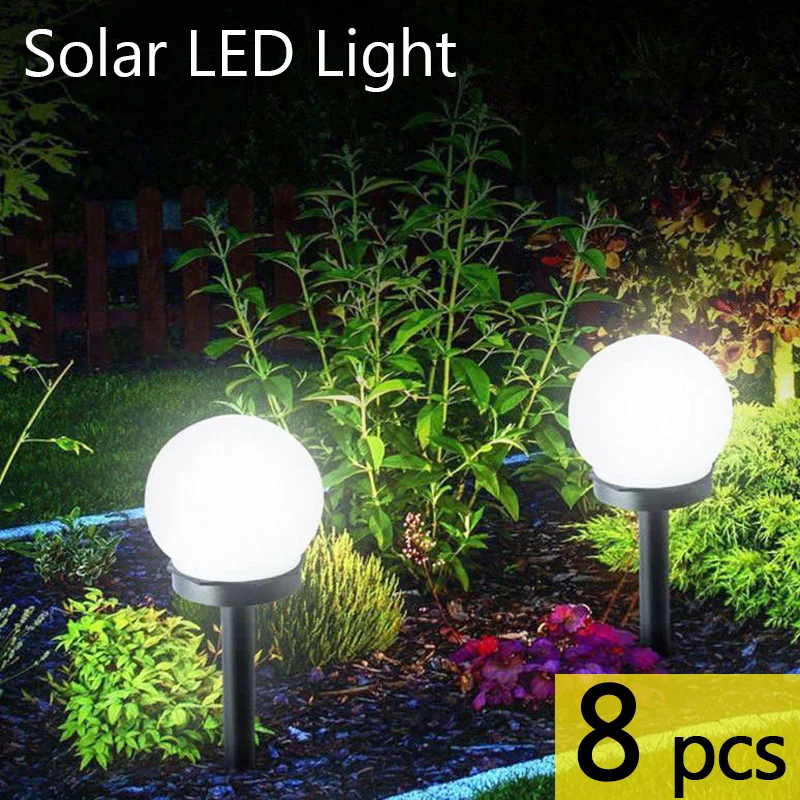 8 pcs/lot LED Solar Garden Light Outdoor Waterproof Lawn Light Pathway Landscape Lamp Solar Lamp for Home Yard Driveway Lawn Ro images - 1