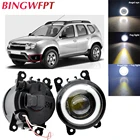 Светодиодный светильник дневные ходовые огни, противотуманные светильник ры для Dacia Duster, Logan, Sandero 2004-2015, для Renault Fluence L30 с ангельским глазом, 1 пара