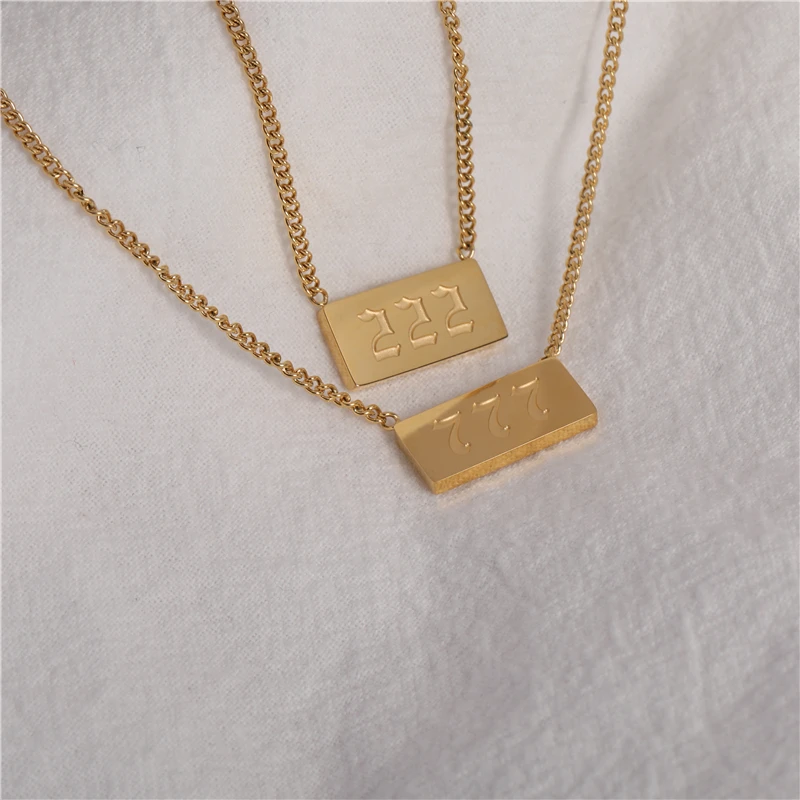 Joolim Jewelry Wholesale No Fade Simple Number Pendant Necklace Waterproof Gold | Украшения и аксессуары