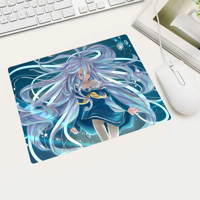 

No Game No Life Mouse Pad Small Pad To Mouse Computer Mousepads Natural Rubber Gaming Mouse Mat To Mouse Gamer Table Mats