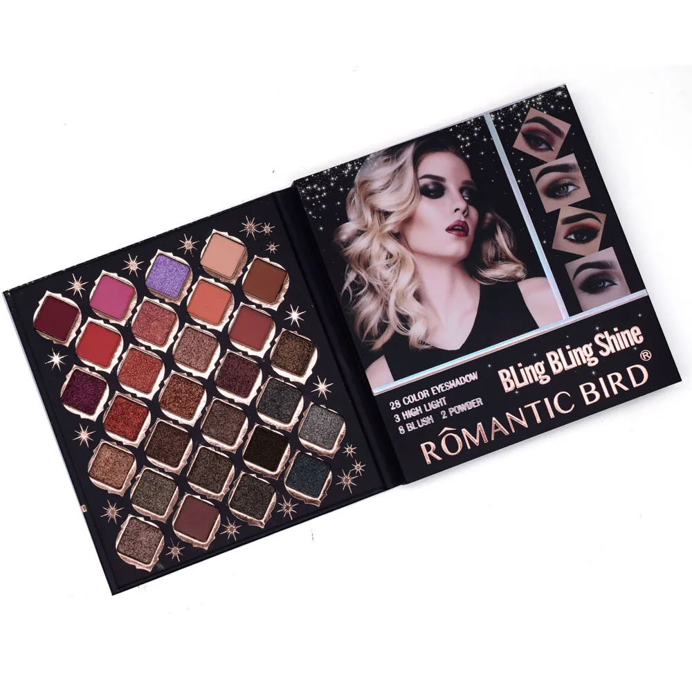 

3 In 1 Eyes Face Makeup Pallete Facial Cosmetics Make Up Pallete Eyeshadow Blush Highlighter Powder Pallete Eyeshadow
