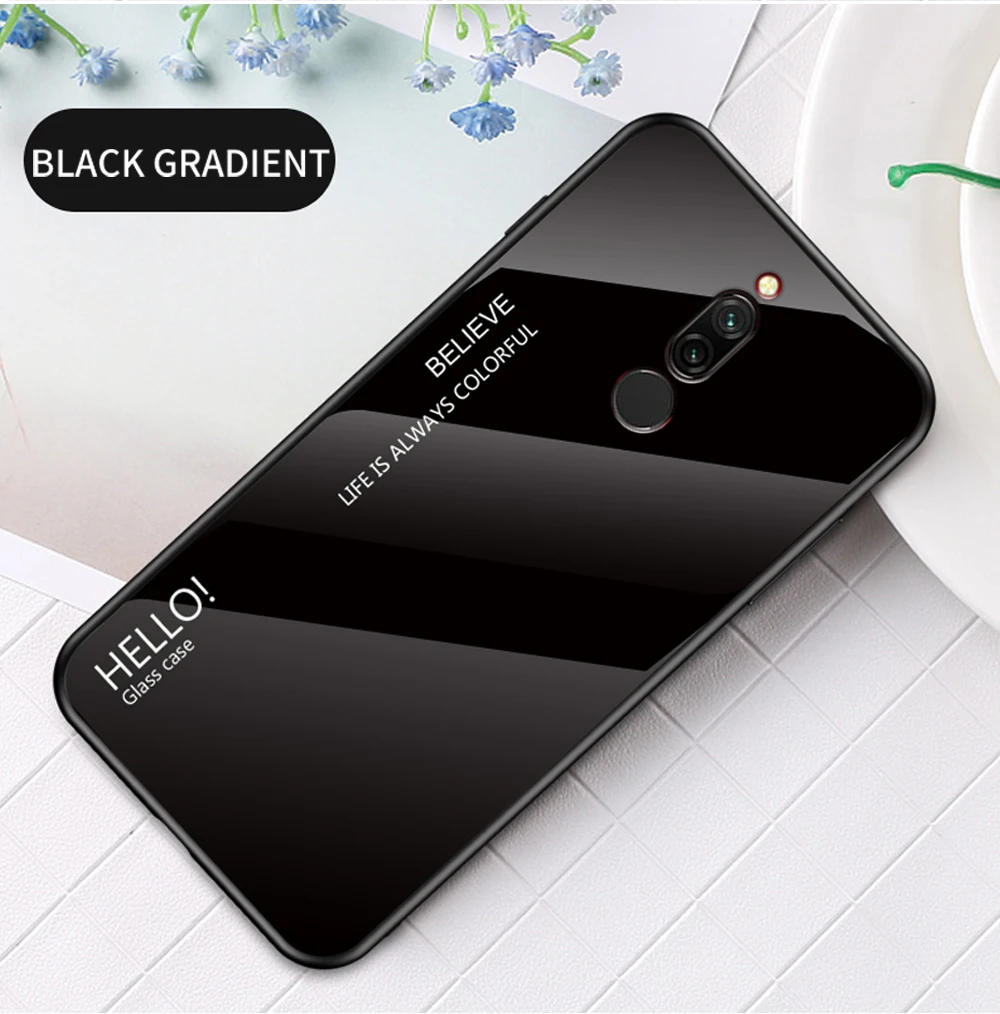 Для Xiao mi Red mi Note 5 6 Pro 6A 7 Чехол из закаленного стекла с градиентом для Xiaomi mi 8 A2 Lite A1 9 mi 8 mi 6 mi 9 Pocophone F1 чехол