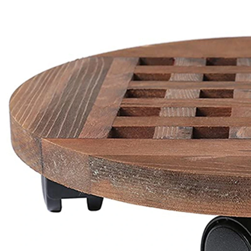 25 см деревянный цветочный горшок съемный поднос подставка для растений