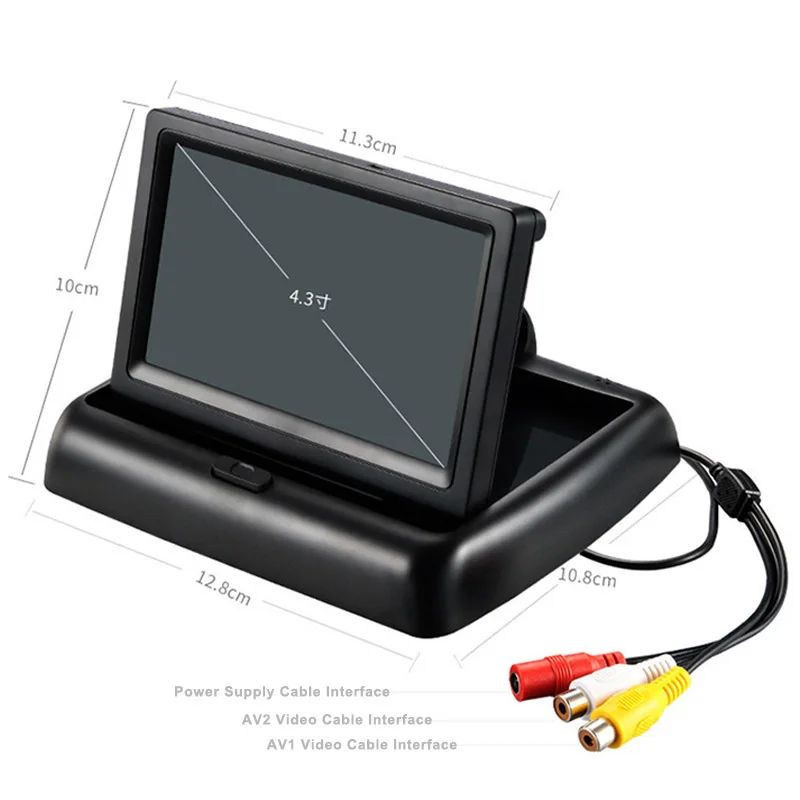 

4.3 inch HD Foldable Car Rear View Monitor Reversing LCD TFT Display with Night Vision Backup Rearview Camera for Vehicle