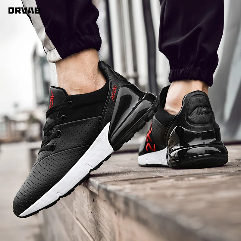 Кроссовки мужские кожаные роскошные дизайнерские дышащие повседневная