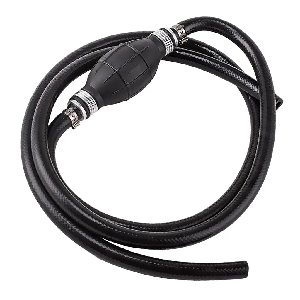 

6mm 1/4" Braided Fuel Line Assembly Outboard Primer Bulb for Marine Boat