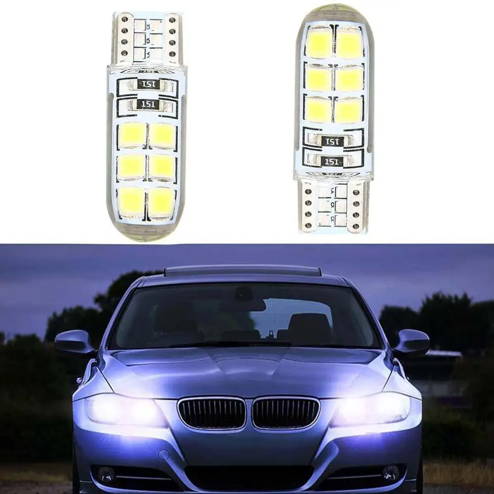10 шт. универсальные автомобильные лампы T10 194 W5W COB 2835 SMD 12 светодиодов 2 Вт |