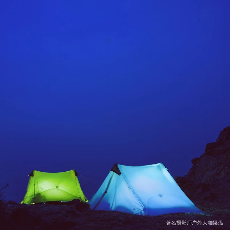 

2021 LanShan 2 FLAME'S CREED 2 Person Outdoor Ultralight Camping Tent 3 Season Professional 15D Silnylon Rodless Tent