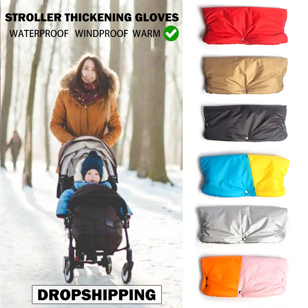 Зимняя регулируемая детская коляска теплый чехол для рук муфта багги перчатка