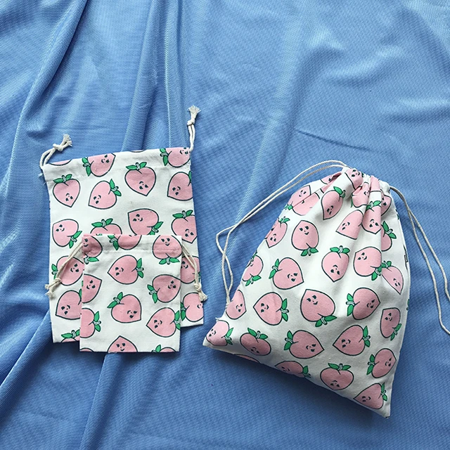 Корейский ulzzang Харадзюку Мультфильм Drawstring Женская Новая мода Портативный Путешествия Повседневная Женская Drawstring Карманный