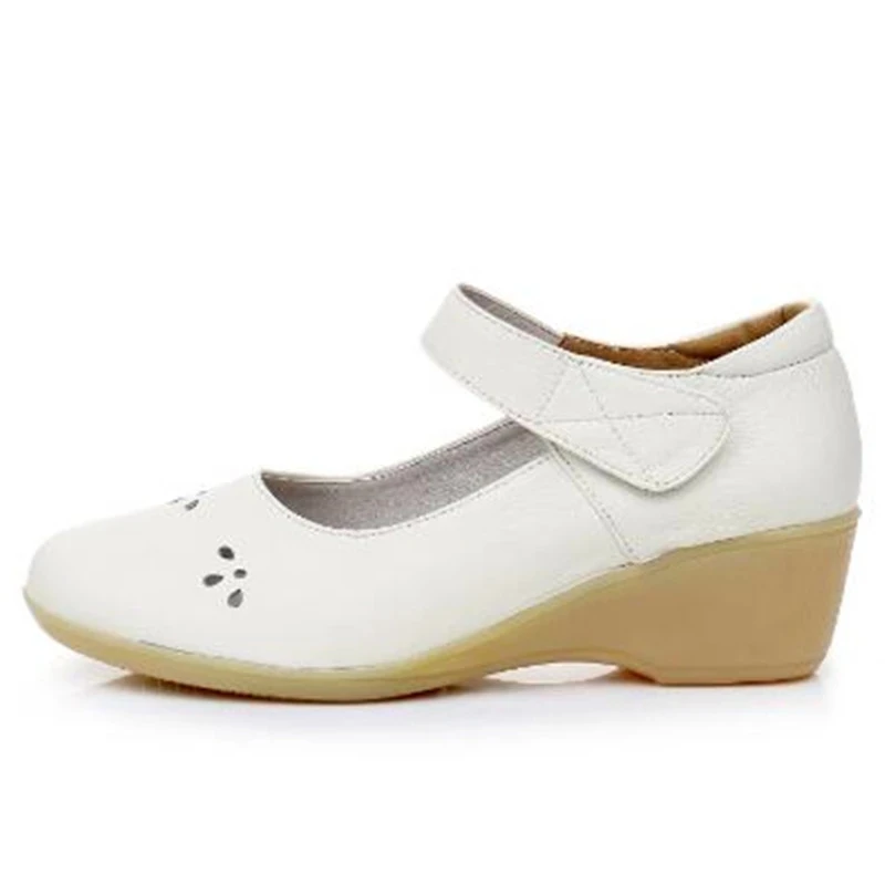 Женская обувь из натуральной кожи на танкетке и высоком каблуке | Обувь