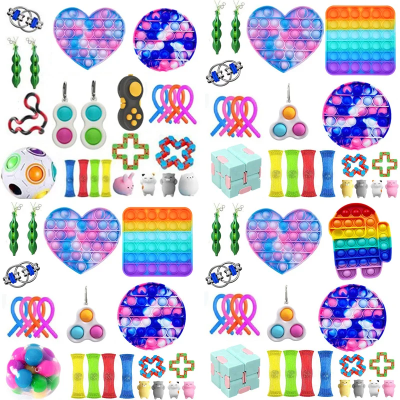 Fidget toys Stretchy Strings Push Gift Pack Adults Children Squishy Sensory Antistress Relief Fidget Toys