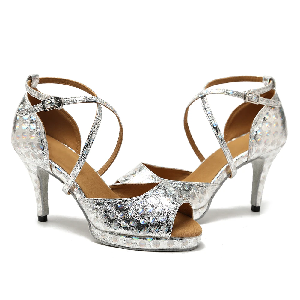 Dancing  Shoes For Women Ballroom Latin Dance-Shoes Girls Modern Dance Shoes Ladies Tango Dancing Shoes Heeled Salsa Sandals