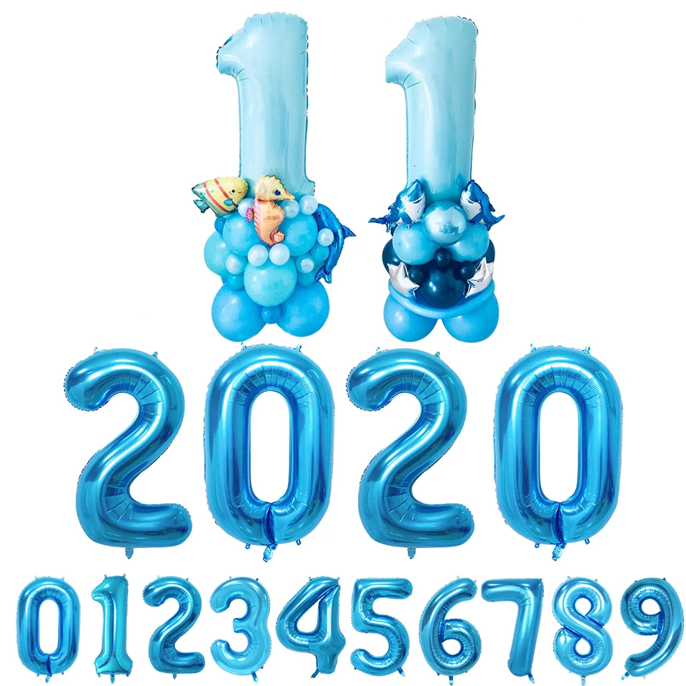 Воздушный шар в виде акулы на день рождения с изображением животных для