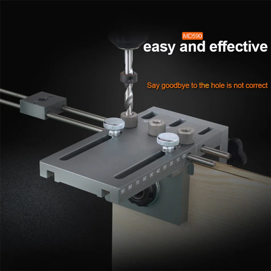 

3in1 Woodworking Drilling Guide Locator 6/8/10mm Hinge Bore Jig With Fixture Aluminum Hole Opener Template Door Cabinets