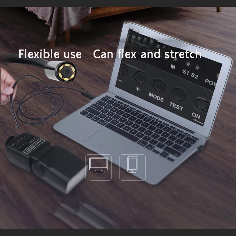 7 мм телескопическая Wifi эндоскоп камера полужесткая змея USB бороскоп Android для Iphone