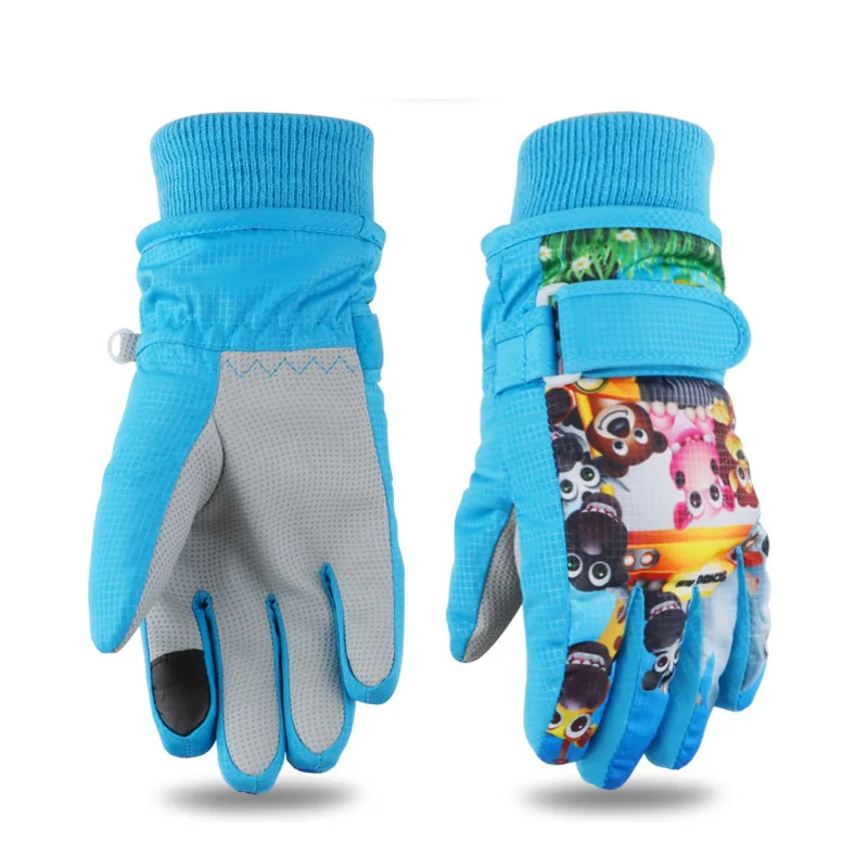 

Детские зимние теплые лыжные перчатки, ветрозащитные водонепроницаемые износостойкие перчатки из пу для катания на лыжах и сноуборде с мул...