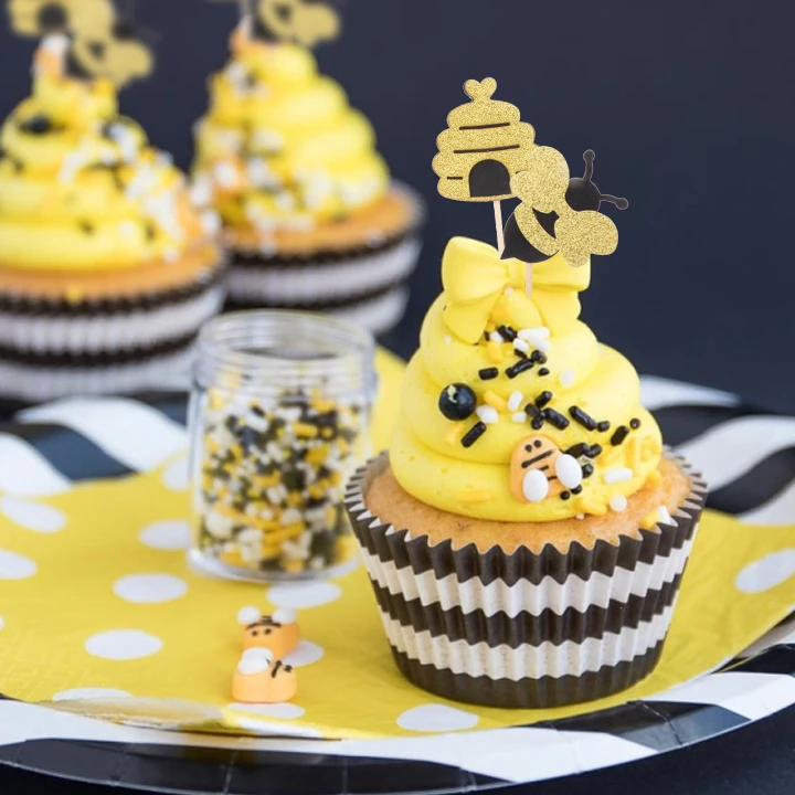 1 комплект наклейки для торта HoneyBee флэш соты на дерево детского душа вечерние