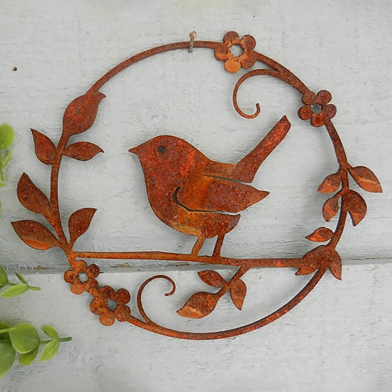 Wren Garden Decor Rusty Bird Gift Lover Metal - Wild Art | Дом и сад