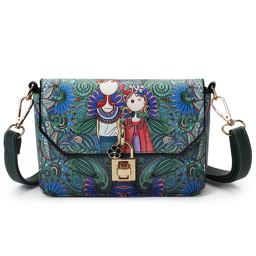 Женская сумка через плечо сумка-тоут сумочка модная в народном стиле с принтом