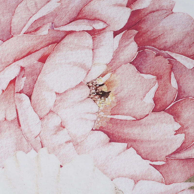 

1pcs Large Watercolor Peony Flowers Wall Stickers Romantic Flowers Home Decor For Bedroom Living Room Kids Room Wall Decals