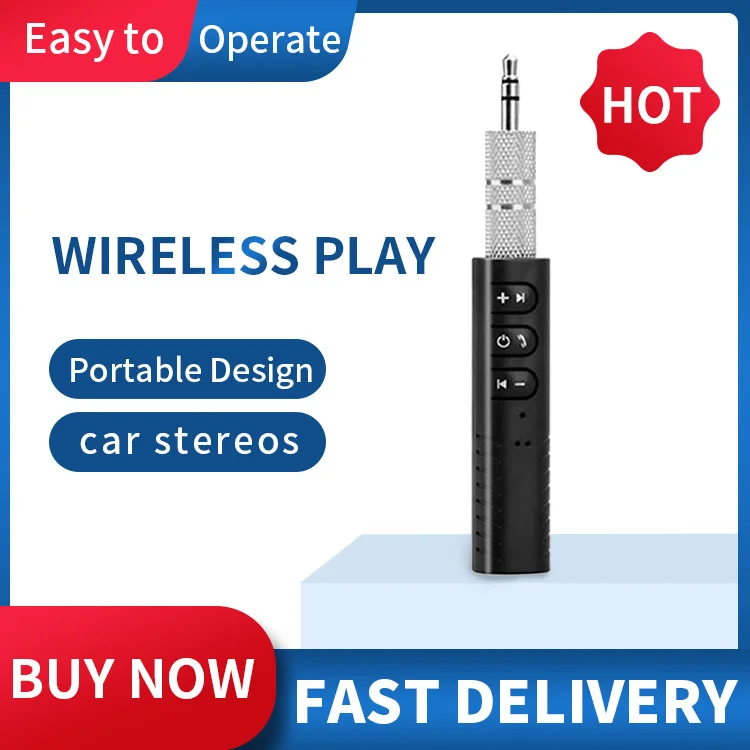 

Bluetooth-compatible Handsfree Kit Car Auto 3.5mm Jack Aux Wireless Music MP3 Audio Adapter Earphone Receiver dropshipping 2021
