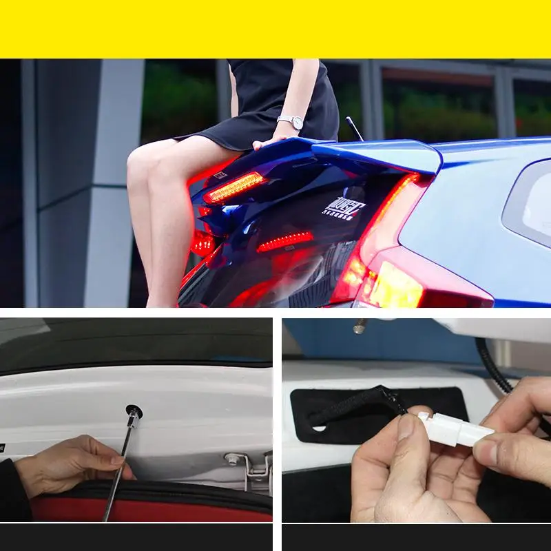 

Car Aileron Voiture Tuning Rear Trasero Roof Auto Aleron Wing Spoiler 2014 2015 2016 2017 2018 2019 2020 FOR Honda Fit