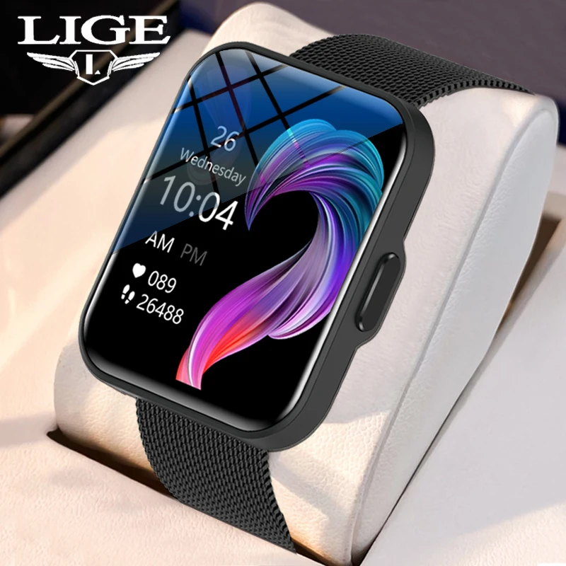 

LIGE New Sports Fitness Smart Watch Men Full Touch Dial Waterproof Heart Rate Blood Pressure Monitoring Fashion Smartwatch Women