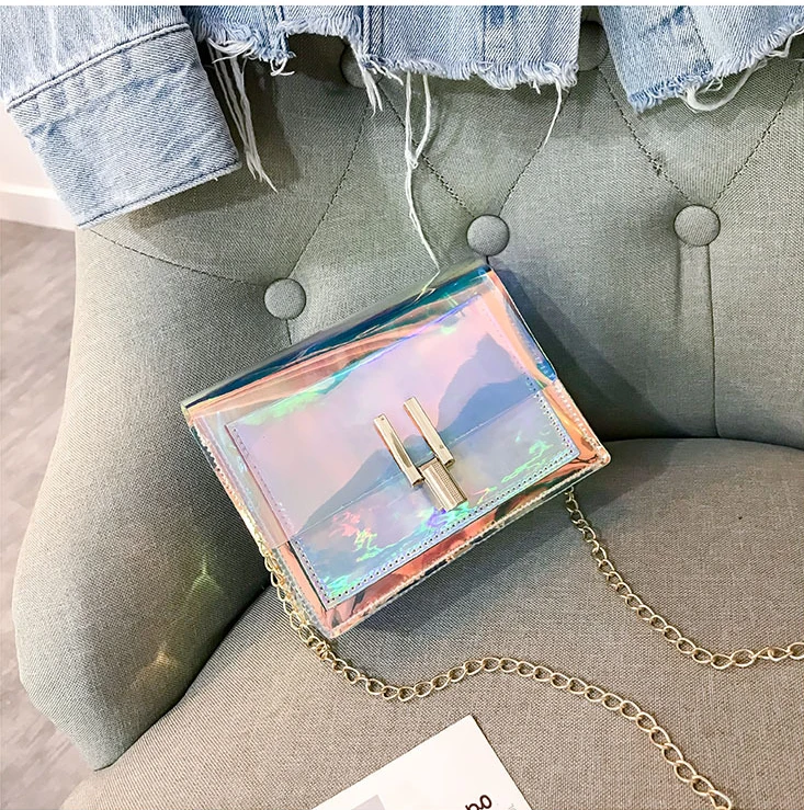 Женская сумка мессенджер через плечо из искусственной кожи пластиковая