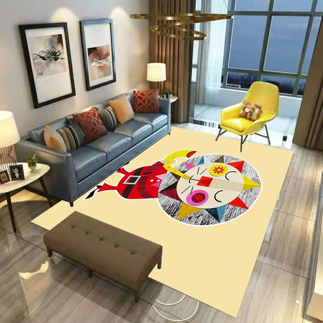 Alfombra antideslizante con estampado 3D para ni&ntilde;os, tapete suave con dise&ntilde;o de gato divertido, ideal para el comedor y la sala de estar, 03-2