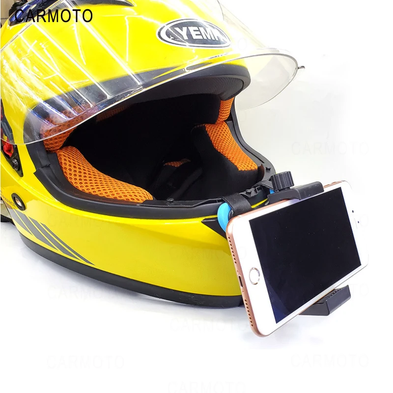 Регулируемый мотоциклетный шлем подбородок крепление для GoPro держатель камеры набор портативный strongнагрузка емкость легкий легко установить фиксированный