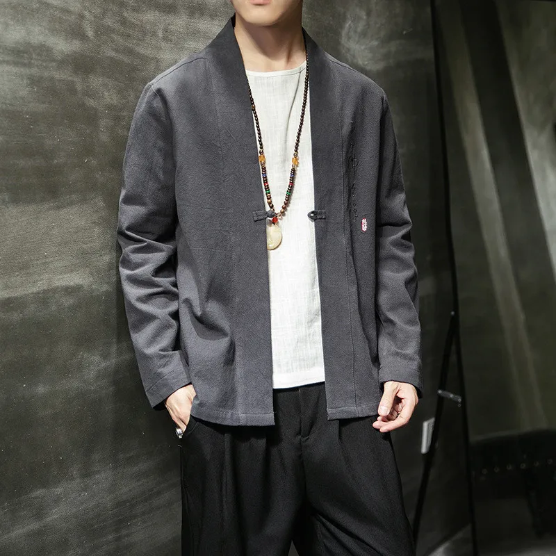 

Traditional Chinese Clothing For Men Wushu Clothing Kung Fu Uniform Chinese Shirt Kimono Jacket Yukata Haori Male new arrival