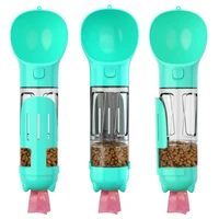 3 in 1 dogs accessories portable cats water bottle for small pets supplies food bowl poop bags with poop shovel drinking feeder
