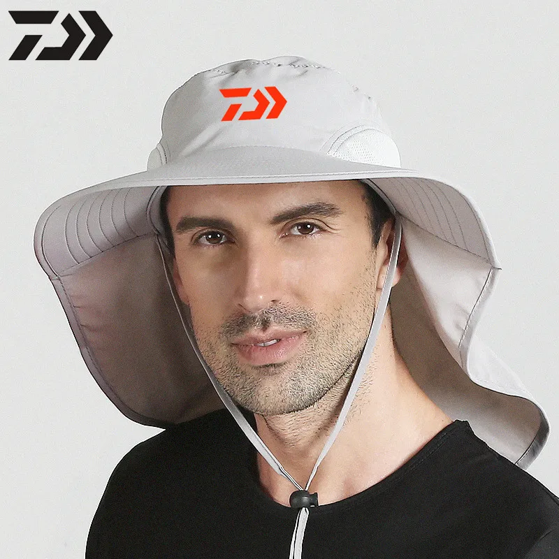 

2021 Daiwa Men's Women Sunscreen Fisherman Hat Summer Outdoor Mountaineering UV Protection Fishing Hat Quick-drying Sun Hat