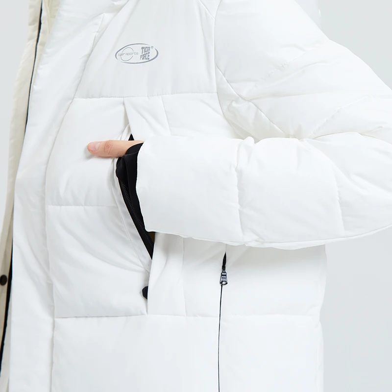 Женская длинная куртка с капюшоном Tiger Force теплая парка на каждый день зимнее