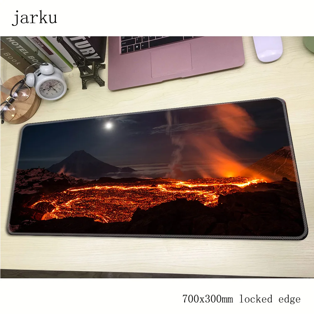 

Volcanoes pad mouse Popular computer gamer mouse pad 700x300X2MM padmouse best seller mousepad gadget anime desk mats