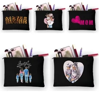 mom image pattern casual cosmetic storage bag women%e2%80%98s washing pouch beauty bag wedding party bride gifts makeup bag storage bag