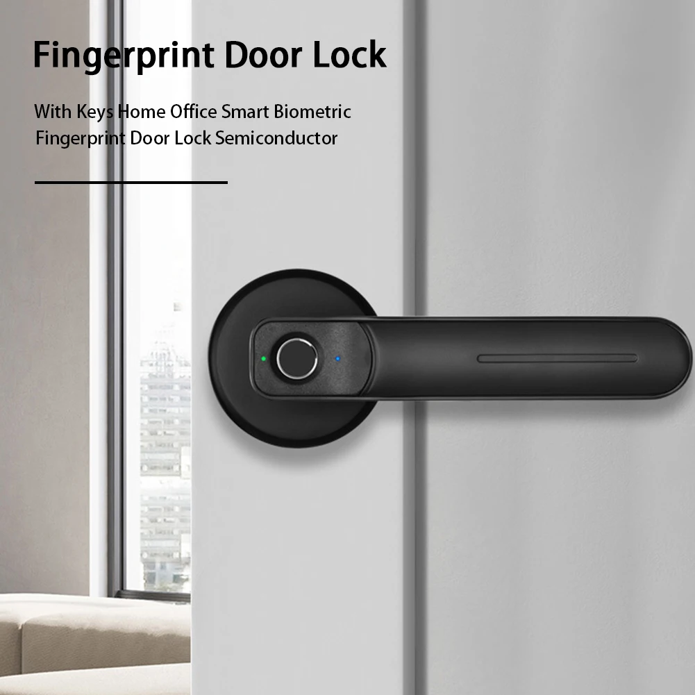 

Easy Install Biometric Hardware Handle Zinc Alloy Electric Smart Fingerprint Door Lock With Keys USB Port Family Apartment