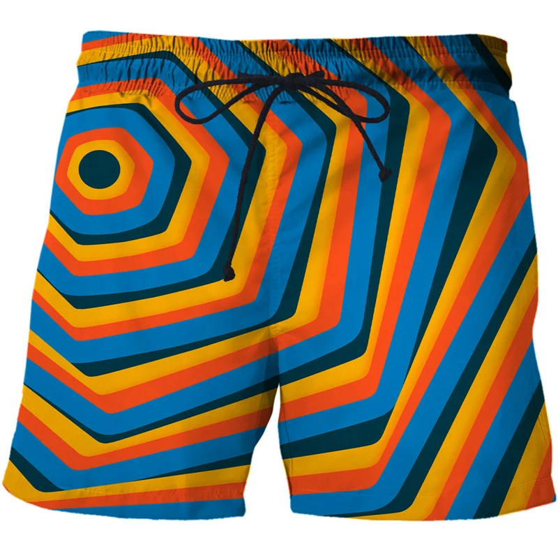 Gorgeous vertigo pattern 3d Print Men's Beach Shorts Casual Shorts Boardshorts Summer Swimming Shorts/trunks Obesity shorts Men