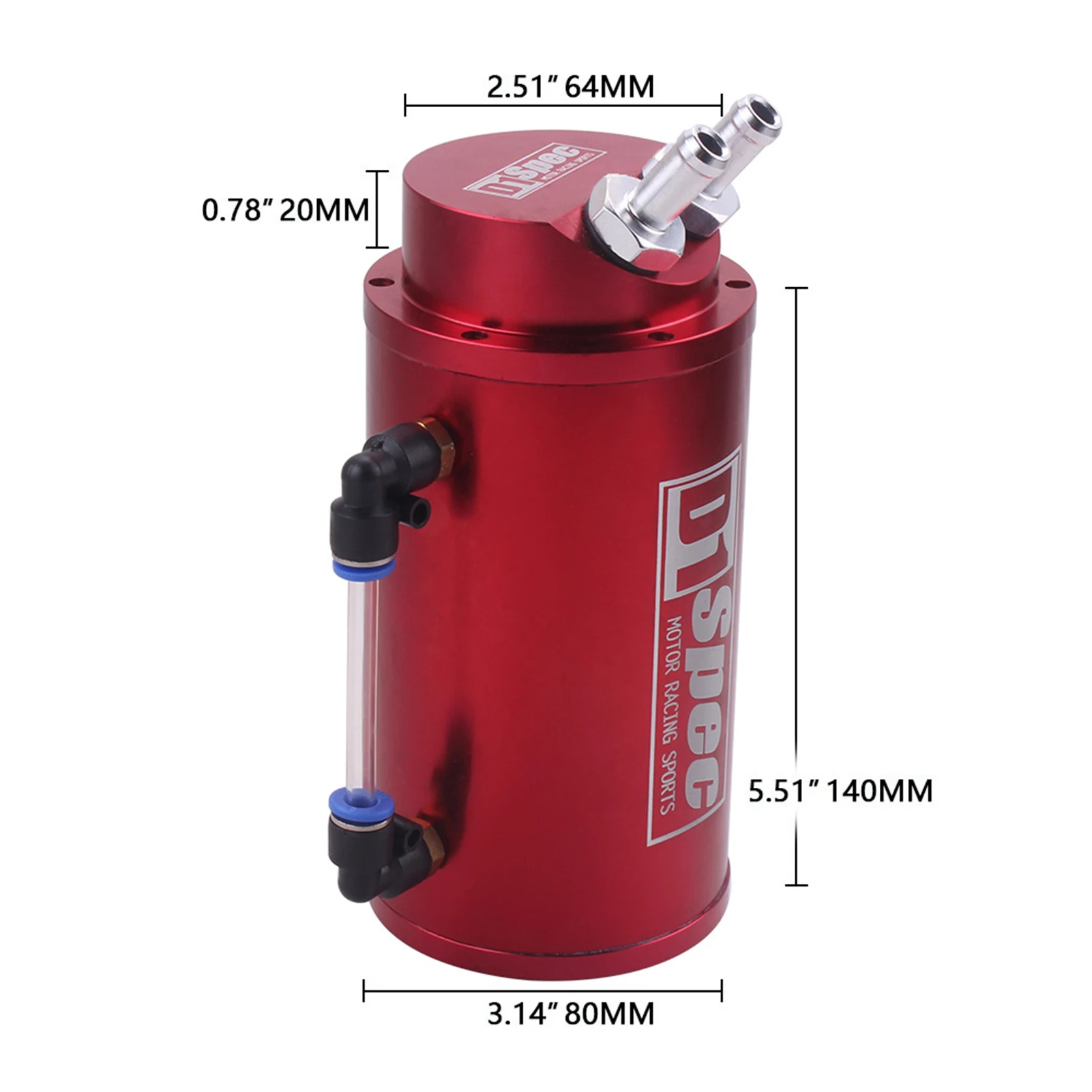 10mm 15mm hose fittings Car General Modified D1 Oil Breathable Catch Can Round Waste Gas Recover Pot Recycling Filter Tank | Автомобили и