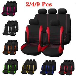 aimaao car seat cover plain fabric bicolor stylish car accessories suitable fit most cars for peugeot 206 207 2008 407 307 free global shipping
