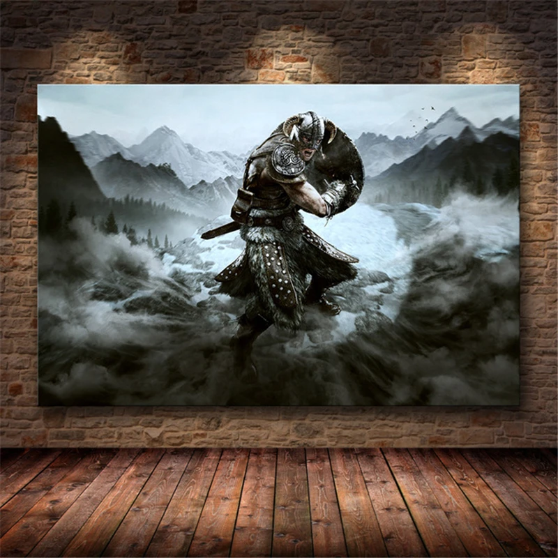 Игра Skyrim свитки старшего возраста разнообразие объемных постеров высокой
