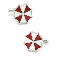 superheroes design umbrella cufflinks for men quality copper material red color cuff links wholesaleretail