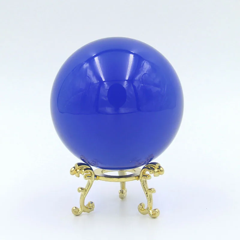 8 см цветной хрустальный шар с подставкой стеклянная основа искусственный камень